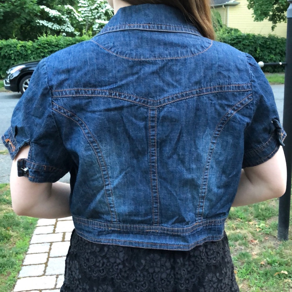 Millau Cropped Lightweight Jean Jacket - image 3